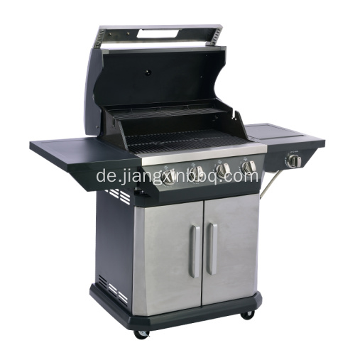 4-Brenner Natur Gasgrill mit Seitenbrenner